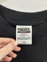 Vintage Tultex Motorcycle T Shirt Large Black Graphic Biker American Made Cotton