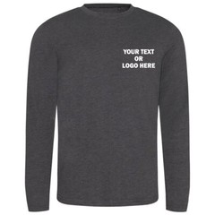 Personalised Custom printed Just t’s AWDis Triblend t Long Sleeve Casual Gym