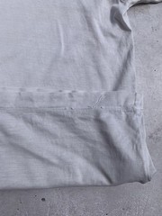 Stone Island Mens Medium M Off White Chalk T-Shirt Left Chest Badge Logo Top