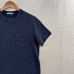 Alex Mill T Shirt Mens Small Blue Navy Pocket Short Sleeve Minimalist Adult