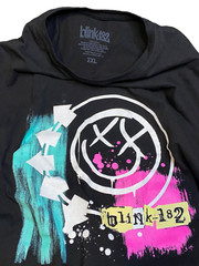 BLINK 182 T-Shirt Man’s 2XL Black Smiley Face Graphic Short Sleeve Cotton
