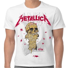 Metallica T Shirt One Landmine Official Licensed Metal Tee White S-2XL New
