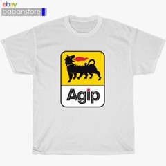 New Agip Racing Logo Black/White/Grey/Navy T-Shirt Size S-5XL