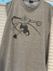 VTG AND1 Shirt Men Sz L Gray Tank Player Logo Sleeveless Tee Basketball Made USA