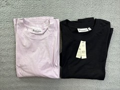 No Boundaries Mens 3XL 54/56 Black & Purple 2pk Boxy Cropped T-Shirt