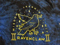 Harry Potter Mens Ravenclaw Wisdom Learning Wit Tie Dye Blue Shirt New S-2XL