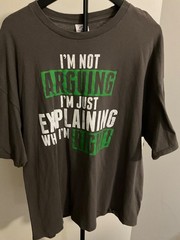 Delta Pro Weight “I’m Not Arguing…” Sarcastic Graphic T-Shirt – Men’s 2XL