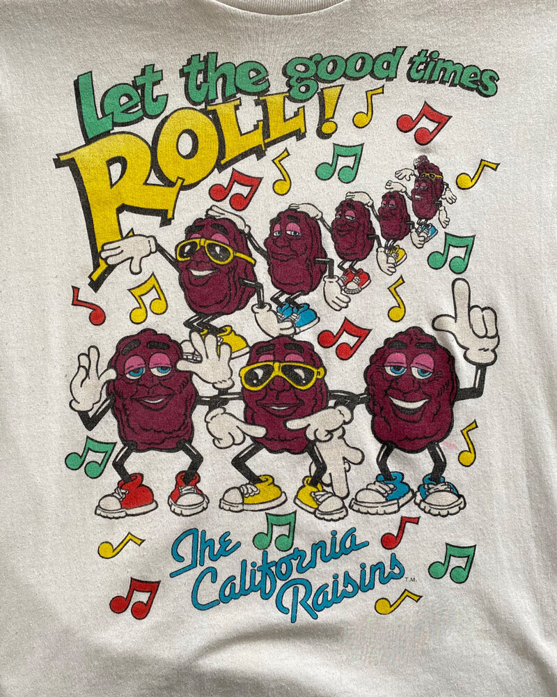 Vtg California Raisins Band Cotton White Full Size Unisex Shirt