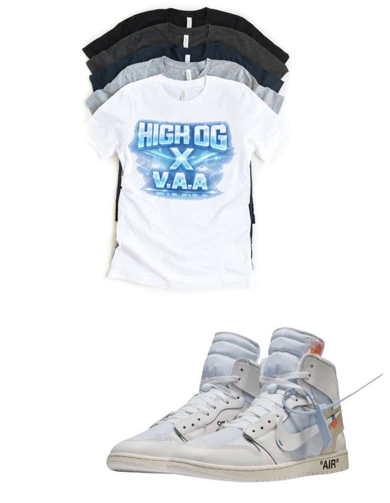 Shirt to match Jordan 1 High OG Alaska V.A.A Inspired Graphic Matching Tee Abloh