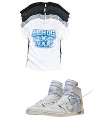 Shirt to match Jordan 1 High OG Alaska V.A.A Inspired Graphic Matching Tee Abloh