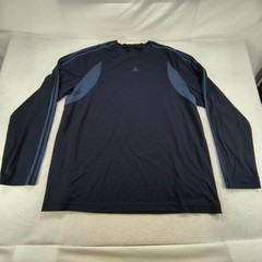 Adidas Athletic Crew Neck Long Sleeve T Shirt Mens Size 2XL Navy Blue
