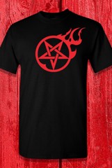 FLAMING PENTAGRAM Unisex T-Shirt Multi Colors S-XL FREE S&H! Kyle Millar art