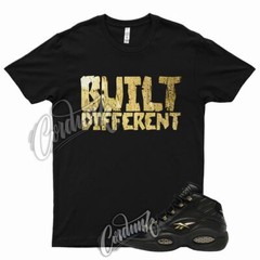 BUILT T Shirt for Question Mid Black Metallic Gold Toe DMP 1 6 7 95 97 3