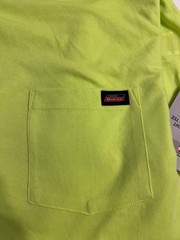 2 Brand New w/ Tags Dickies Fluorescent Yellow XL & L Pocket T-Shirt (1 of each)