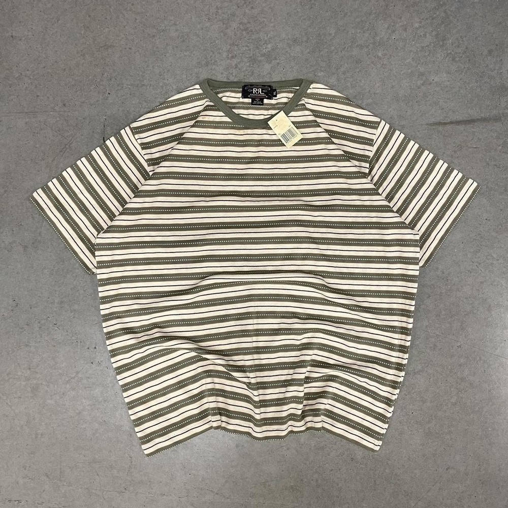 Vintage 90s Made in USA Polo Ralph Lauren Double RL RRL Striped Tshirt XL