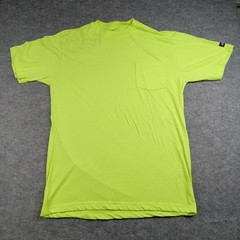 Dickies Shirt Mens Large Tall Hi-Vis Yellow Pocket Crewneck Safety Performance