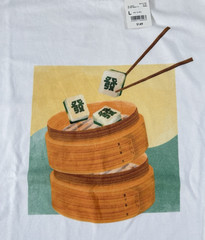 NEW UNIQLO UTMe Hong Kong Local Artist Exclusive Mens Med/Large Mahjong Dim Sum
