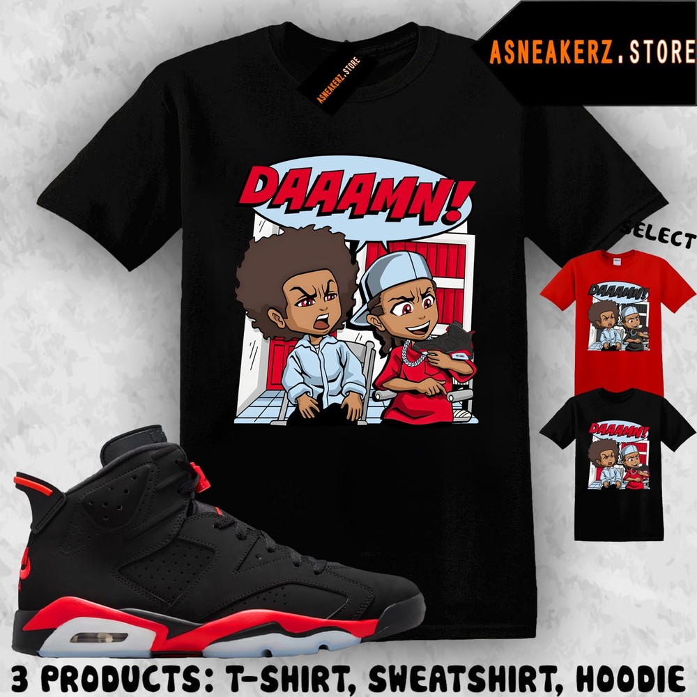 Tee Shirt Matching AJ 6 Infrared Salesman 2026 Match Sneaker The Boondocks Damn