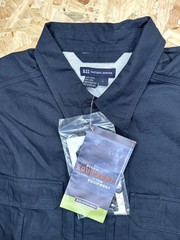 5.11 Tactical Series Shirt Mens Large Black Cotton Short Sleeve Button Up New