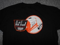 HOT HEAD SPEED SHOP ORANGE COUNTY MENS XL CLASSIC BLACK CHEST POCKET T-SHIRT