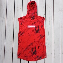 Mens Hip Hop Longline Streetwear Pullover Sleeveless Hooded Fashion Screenshot T
