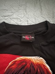 Bruce Lee Hero Short Sleeve Men’s T-shirt Large Black Red Print Dragon