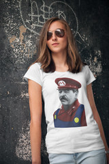Super Mario Joseph Stalin T-Shirt Unisex Adult Cotton Sizes Nintendo Switch New
