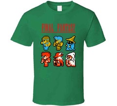 Final Fantasy 8 Bit Characters Retro Video Game T Shirt