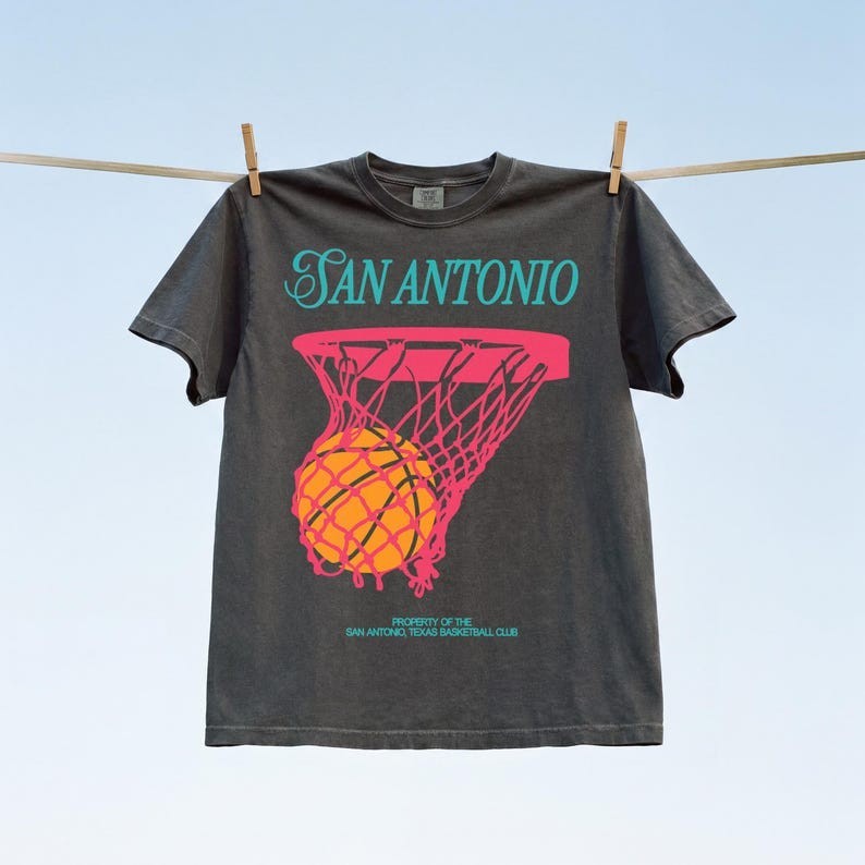 San Antonio Basketball Streetwear Graphic T-Shirt, Game Day Fiesta Tee