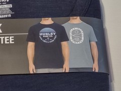 NWT – Hurley – 2 Pack Men’s Graphic Tees – Dark & Light Blue – XXL