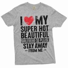 Funny Valentine’s day Boyfriend Gift T-shirt I love my super hot Girlfriend tee