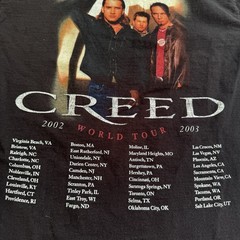 Creed Weathered World Tour 2002-2003 Rock Band Shirt sz Small Screamline Y2K Tee