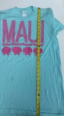 VTG MAUI T Shirt Single Stitch Hawaii Seashells Raised Graphic Sz L 100% Cotton