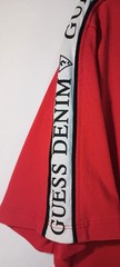 Guess – Sz Mens S – Red Logo Spell Out On Shoulder & Sleeve Streetwear Casual