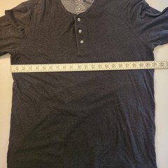 Vince Pima Cotton Lined Henley Mens Large Dark Charcoal Gray