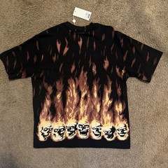 Supreme MM6 Maison Margiela Liquid Blue Oversized Tee Size Small Black