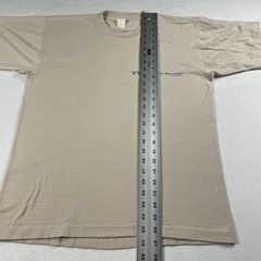 Vtg 80s Habitat For Humanity Tee L Beige El Salvador Floorplan Blueprint Art USA
