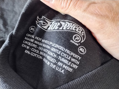 HOT WHEELS 2005 NOS Vintage T SHIRT Distressed XL BLACK – BRAND NEW