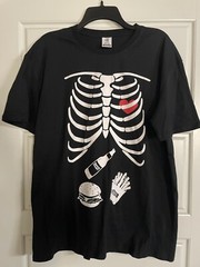 New SILK ROAD TEES Love Beer Burger Fries black tee T-Shirt Men Size Large