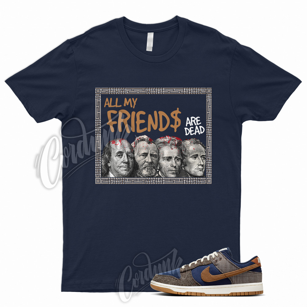 PREZ T Shirt for Dunk Low Tweed Corduroy Midnight Navy Ale Baroque Brown Tartan