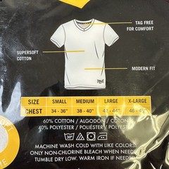 New Everlast Mens 3 Pack V-Neck T-Shirts Size Large