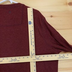 GH Bass T Shirt Mens XXL Long Sleeve Thick Fabric Purple Solid Sleep Shirt