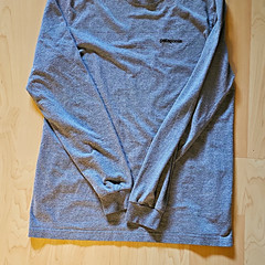 Patagonia Men’s L Gray Long Sleeve Crew Neck Graphic Logo T-Shirt