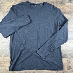 Public Rec Shirt Mens 2XL Long Sleeve Stretch Dark Gray Athleisure Pima Cotton