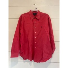 Mens POLO Pink Blake 100% cotton Long Sleeve Button Down Shirt sz XL
