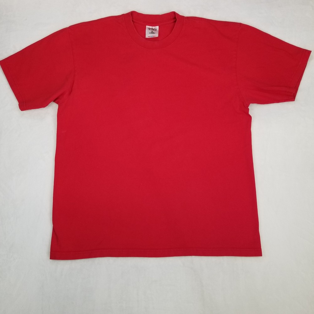 Shaka Wear Red Super MAXHeavy Men’s Basic Crew Neck T-Shirt Size XL Casual
