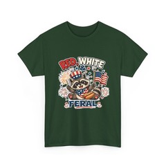 Funny 4th of July T-Shirt, Feral Raccoon, Cute Patriotic, USA Independence