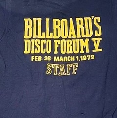 Vintage 1979 Billboard’s Disco Forum V Staff T-shirt Sunset Stages Shirt 1970s