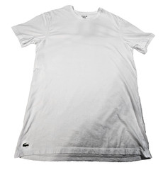 Men Lacoste Crew Neck Pima Cotton Jersey T-shirts White 👍