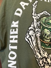 Retrofit Another Day Another Dollar Skeleton Styled Green Shirt Size XL Mens